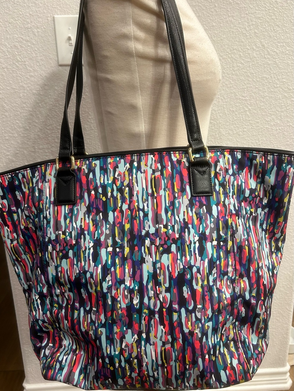 Vera Bradley large Ella splash paint tote bag - Picture 5 of 9